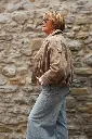 Blouson zippé en coton délavé - Taupe (vue 4)