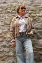 Blouson zippé en coton délavé - Taupe (vue 5)