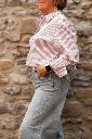 Chemise oversize rayée - Rayures - taupe (vue 7)