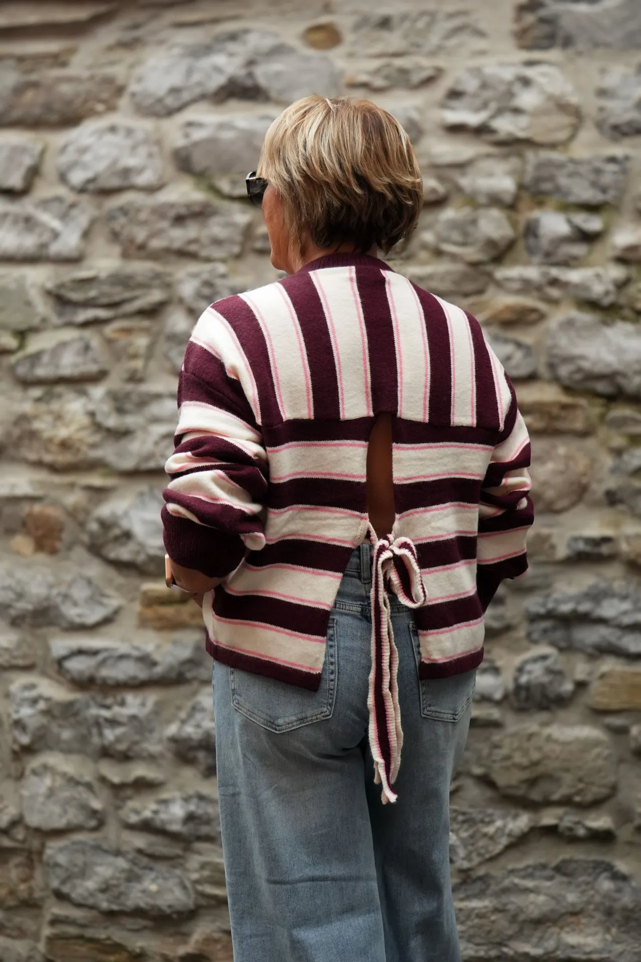 Pull - Burgundy/beige (vue 3)