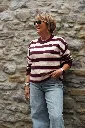 Pull - Burgundy/beige (vue 6)