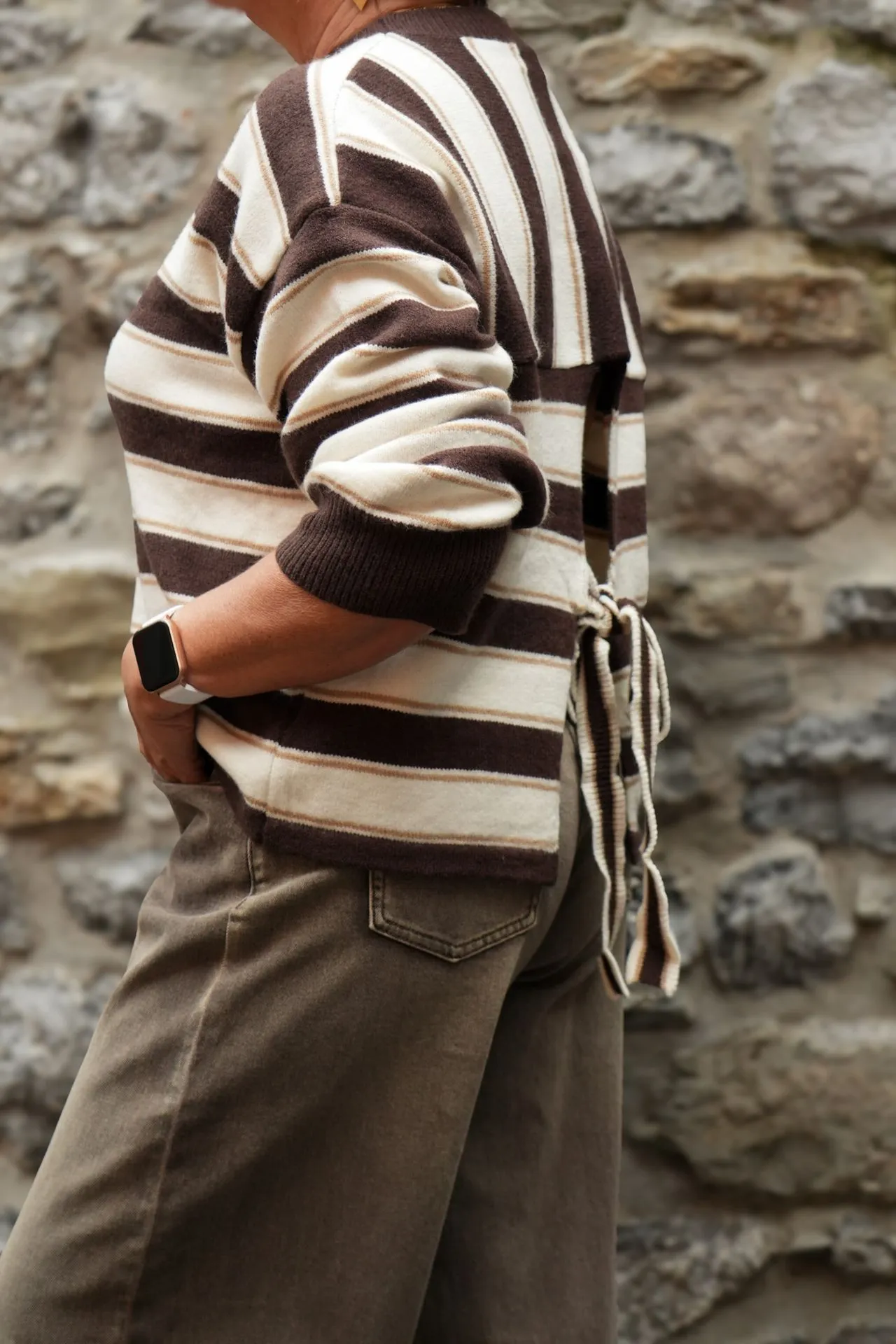 Pull - Choco/beige (vue 4)