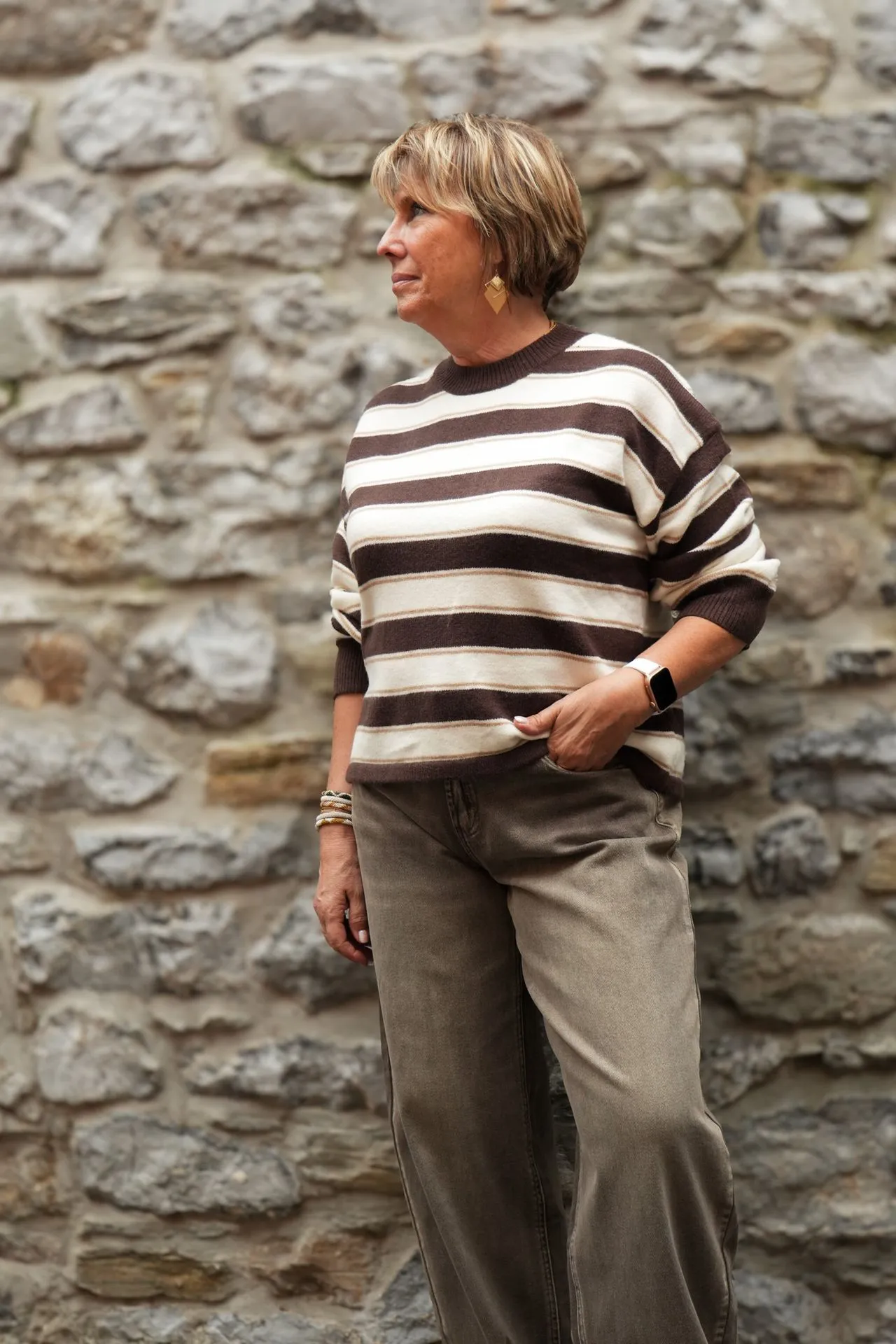 Pull - Choco/beige (vue 5)