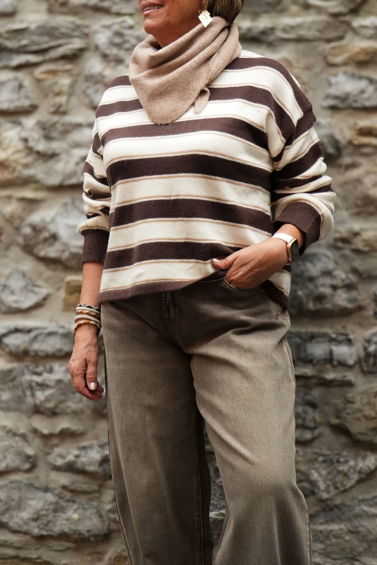 Pull - Choco/beige (vue 6)