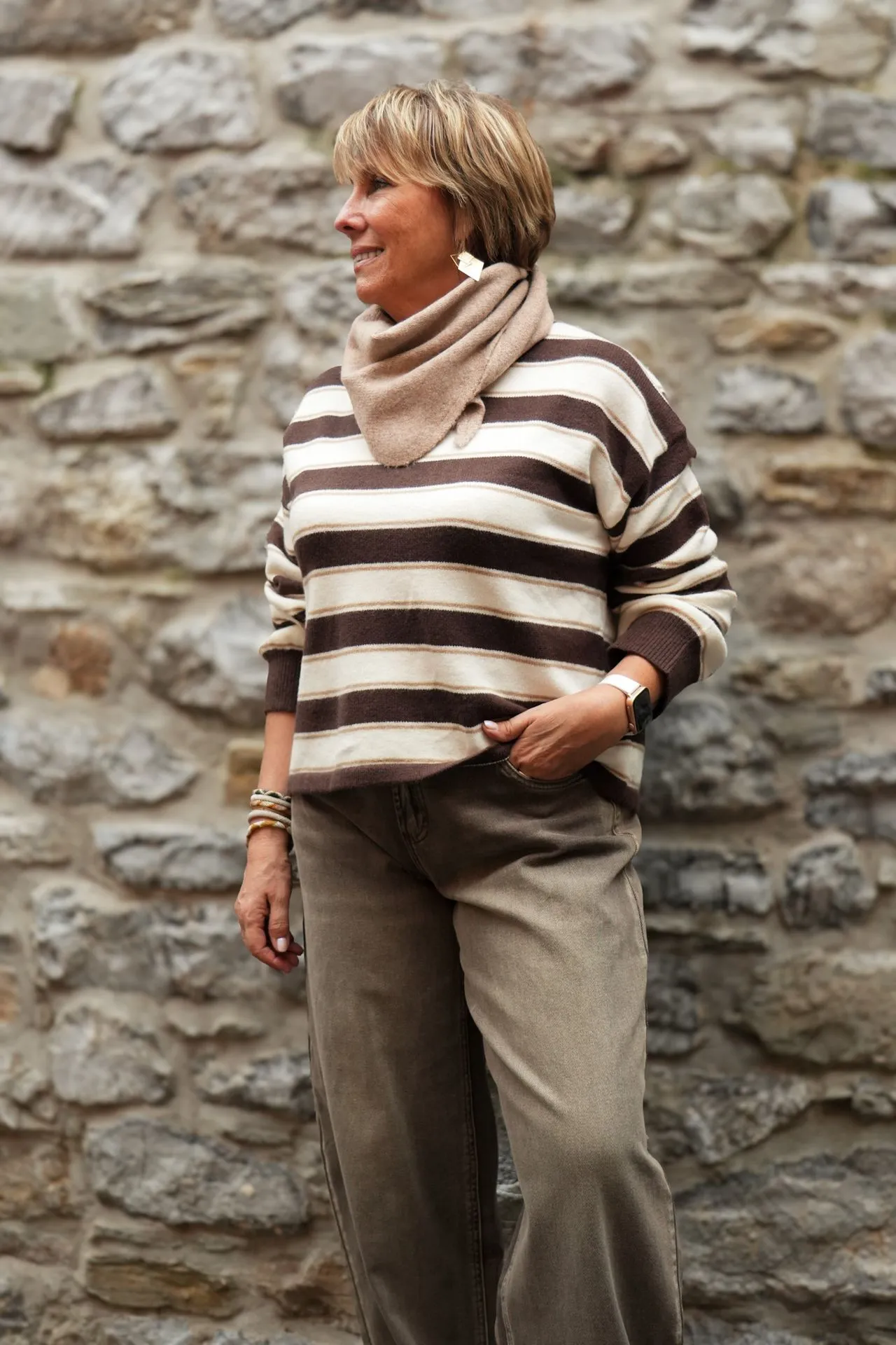 Pull - Choco/beige (vue 7)