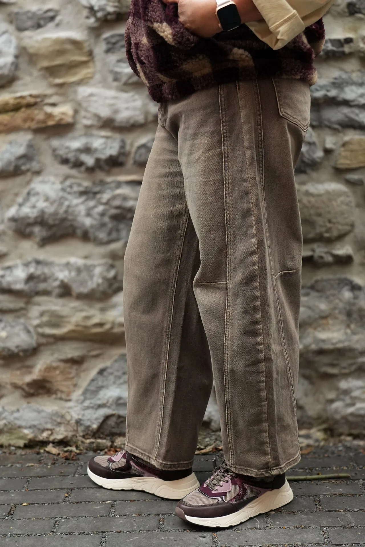Jeans barrel - taupe délavé (vue 2)