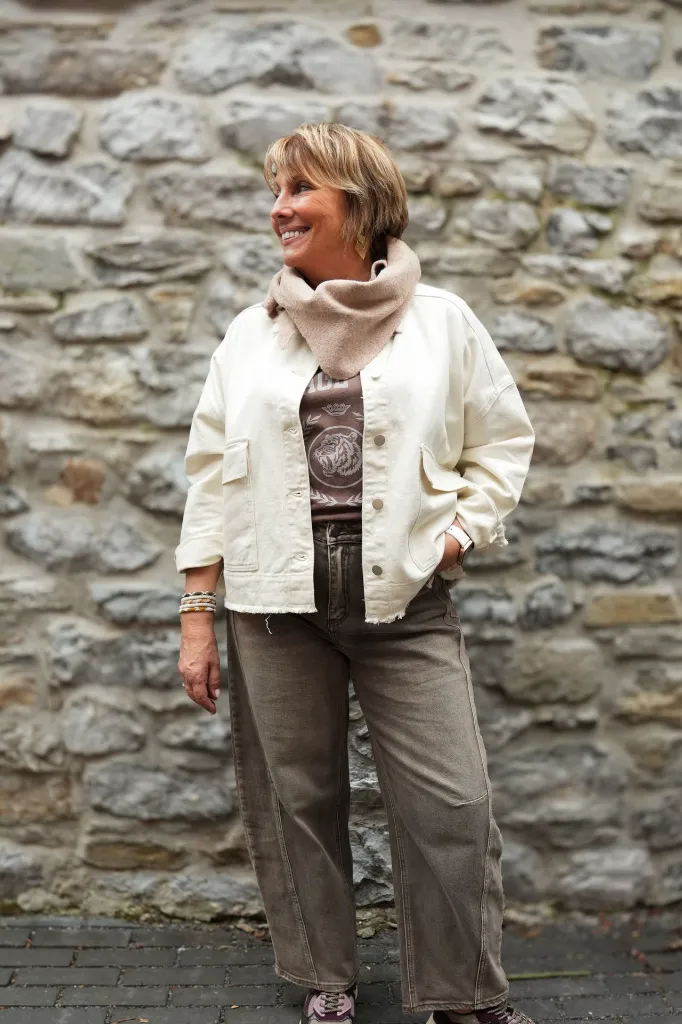 Jeans barrel - taupe délavé (vue 8)