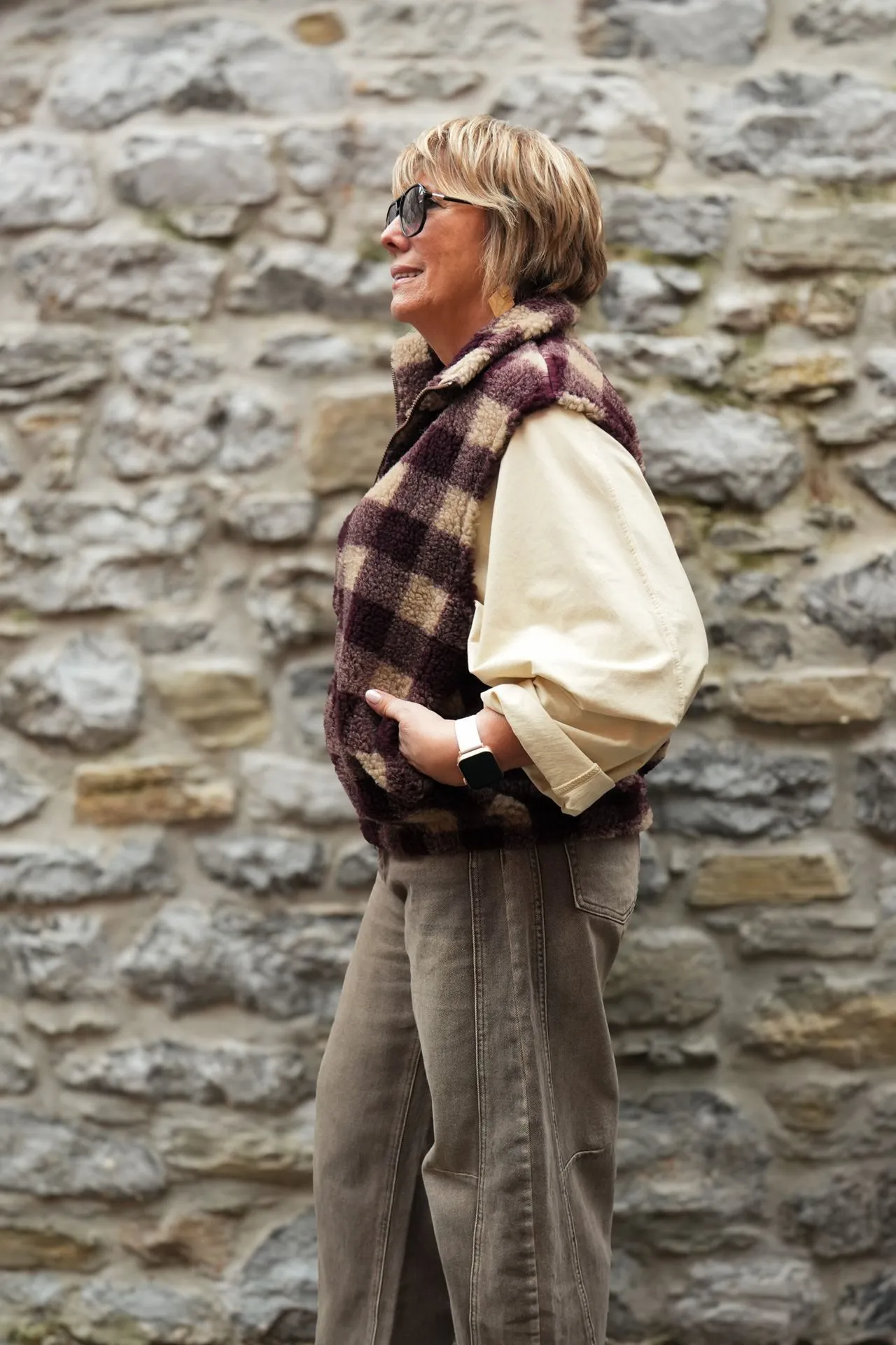 Jeans barrel - taupe délavé (vue 9)