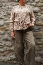 Pull ajouré à cordon - Taupe (vue 2)