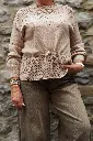 Pull ajouré à cordon - Taupe (vue 6)