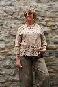 Pull ajouré à cordon - Taupe (vue 7)