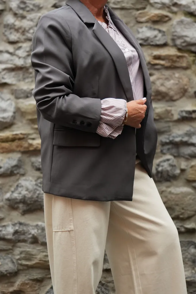 Blazer sam oversize - Gris (vue 12)