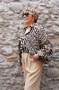 Blouson zippé manches ballon - Beige (vue 2)