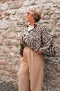 Blouson zippé manches ballon - Beige (vue 5)