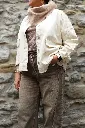 Veste en jeans oversized - Zoé - crême (vue 3)