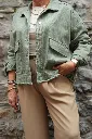 Veste en jeans oversized - Zoé - kaki (vue 5)