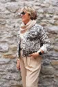 Veste en jeans coupe droite - Lola - léopard blanc (vue 7)