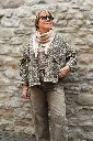 Veste en jeans oversized - Zoé - Léopard camel (vue 8)