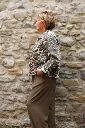 Veste en jeans oversized - Zoé - léopard blanc (vue 5)