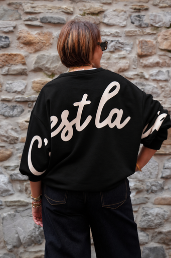 Sweat-shirt en coton - Black