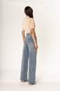 Jeans wide leg taille haute délavé - Vintage blue (3)