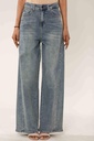 Jeans wide leg taille haute délavé - Vintage blue (5)