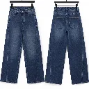 Jeans dad fit jambe large - Fiona - Bleu (vue 3)