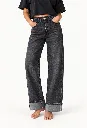 Jeans dad fit à revers - Gloria - Gris anthracite (vue 3)