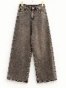 Jeans wide leg taille ajustable délavé (vue 2)