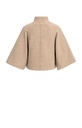 Pull à larges manches, col montant - YAYA - Dark Beige Melange (9)