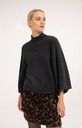 Pull à larges manches, col montant - YAYA - Dark Anthracite Melange (4)