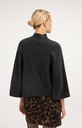 Pull à larges manches, col montant - YAYA - Dark Anthracite Melange (5)
