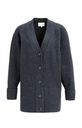 Cardigan oversize en maille côtelée - YAYA - Dark Anthracite Melange (2)