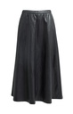 Jupe midi simili cuir à poches - YAYA - Hole Black (2)