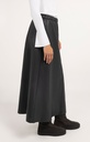 Jupe midi simili cuir à poches - YAYA - Hole Black (3)