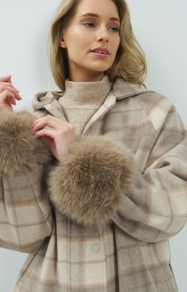 Manchettes en fausse fourrure - YAYA - Pure Cashmere Grey (2)