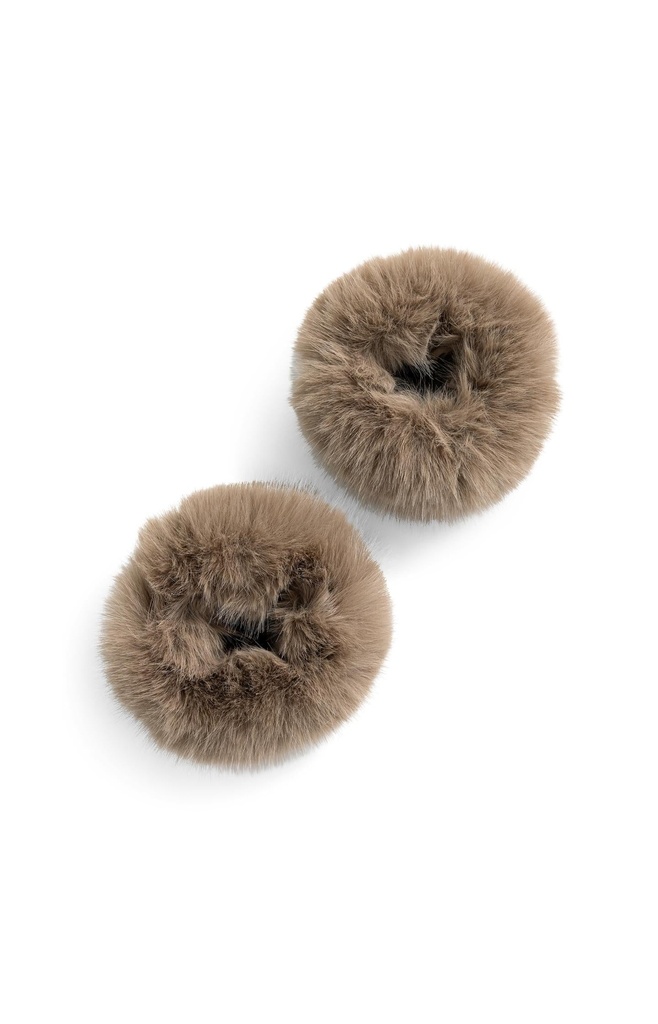 Manchettes en fausse fourrure - YAYA - Pure Cashmere Grey (3)