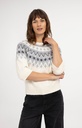 Pull en maille à motif jacquard inspiration nordique - YAYA - Illusions Gray Dessin (3)