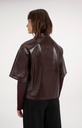 Veste courte en simili cuir brillant - YAYA - Bitter Chocolate Red (5)