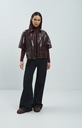 Veste courte en simili cuir brillant - YAYA - Bitter Chocolate Red (7)