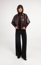 Veste courte en simili cuir brillant - YAYA - Bitter Chocolate Red (8)