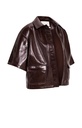 Veste courte en simili cuir brillant - YAYA - Bitter Chocolate Red (11)