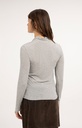 Haut manches longues à col foulard - YAYA - Illusions Gray Melange (3)