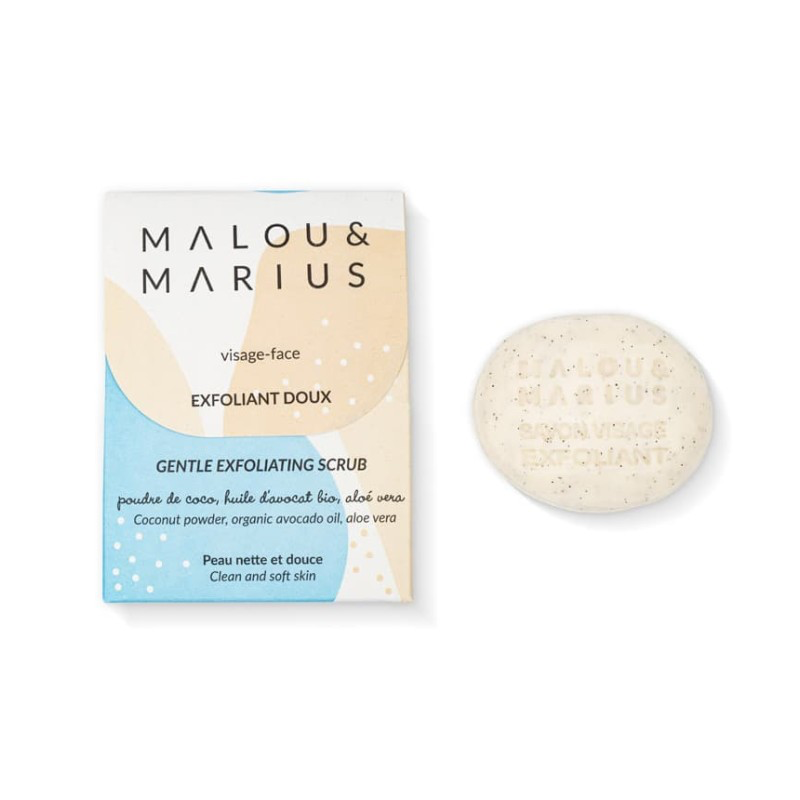 Malou & Marius - Exfoliant doux - Poudre coco huile d'avocat aloé vera — vue 2