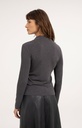 Haut manches longues à col foulard - YAYA - Pavement Grey Melange (4)