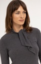 Haut manches longues à col foulard - YAYA - Pavement Grey Melange (5)