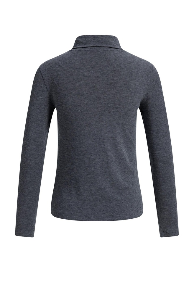 Haut manches longues à col foulard - YAYA - Pavement Grey Melange (6)