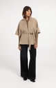 Veste poncho à col côtelé et ceinture assortie - YAYA - Pure Cashmere Grey Melange (7)
