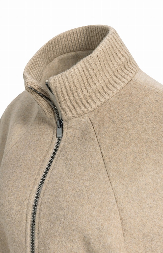 Veste poncho à col côtelé et ceinture assortie - YAYA - Pure Cashmere Grey Melange (10)