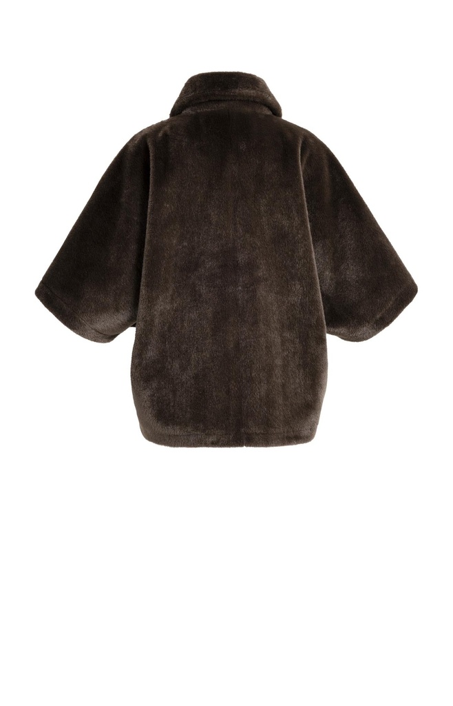 Veste oversize réversible en fausse fourrure - YAYA - Delicioso Brown (12)